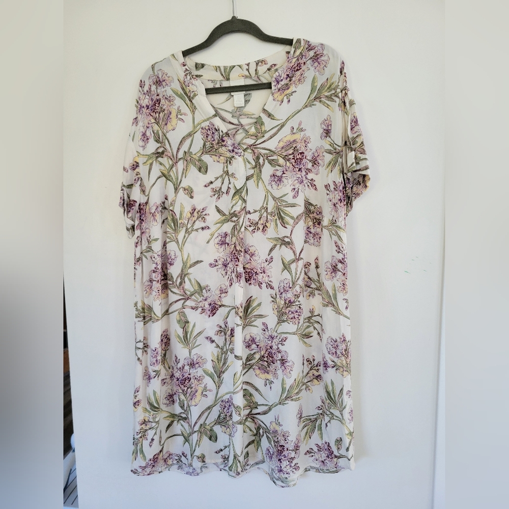 H&M Size LG Floral Shift Dress